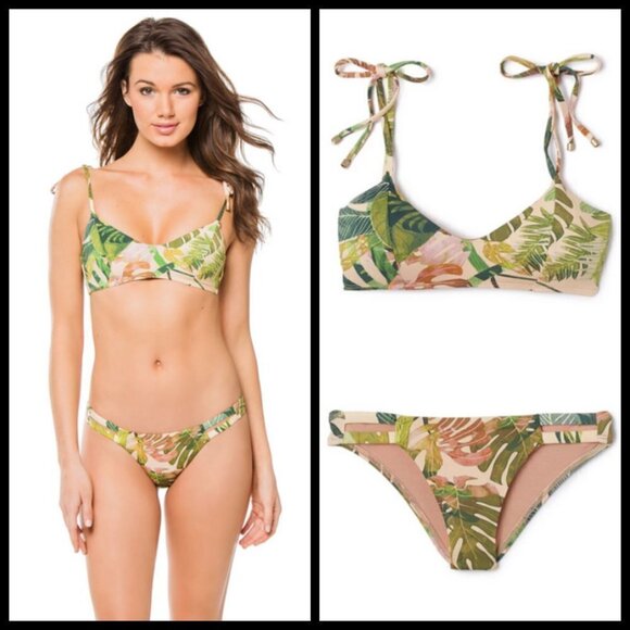 💕VITAMIN A💕 Bikini Zuma Bralette (12 XL)& Hipster Bottom (10 Large) NWT